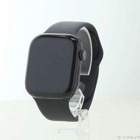 (中古)Apple Apple Watch Series 10 GPS 42mm ジェットブラックアルミニウムケース ブラックスポーツバンド(262-ud)
