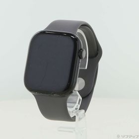 (中古)Apple Apple Watch Series 10 GPS + Cellular 46mm ジェットブラックアルミニウムケース ストーングレイスポーツバンド(377-ud)