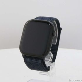 (中古)Apple Apple Watch Series 10 GPS 46mm ジェットブラックアルミニウムケース インクスポーツループ(297-ud)