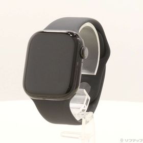 (中古)Apple Apple Watch Series 10 GPS 42mm ジェットブラックアルミニウムケース ブラックスポーツバンド(295-ud)