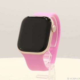 (中古)Apple Apple Watch Series 10 GPS 42mm ローズゴールドアルミニウムケース ピオニーソロループ(349-ud)