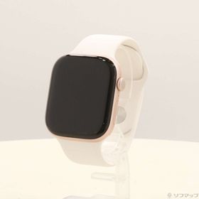 (中古)Apple (展示品) Apple Watch Series 10 GPS 46mm ローズゴールドアルミニウムケース ライトブラッシュスポーツバンド(198-ud)