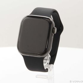 (中古)Apple Apple Watch Series 10 GPS + Cellular 46mm スレートチタニウムケース ブラックスポーツバンド(258-ud)