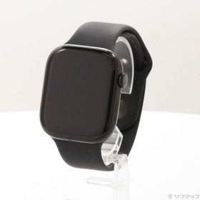 (中古)Apple Apple Watch Series 10 GPS 46mm ジェットブラックアルミニウムケース ブラックスポーツバンド(198-ud)