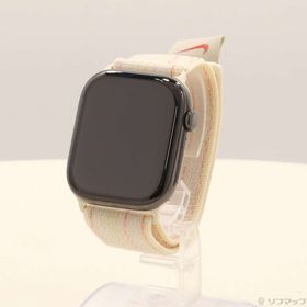 (中古)Apple Apple Watch Series 10 GPS + Cellular 46mm スレートチタニウムケース スターライト/ピンクNikeスポーツループ(377-ud)