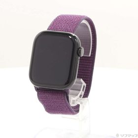 (中古)Apple Apple Watch Series 10 GPS 42mm ジェットブラックアルミニウムケース プラムスポーツループ(198-ud)
