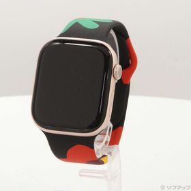(中古)Apple Apple Watch Series 10 GPS 46mm ローズゴールドアルミニウムケース Black Unityスポーツバンド ユニティブルーム(349-ud)