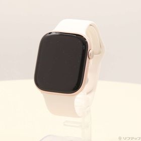 (中古)Apple Apple Watch Series 10 GPS 46mm ローズゴールドアルミニウムケース ライトブラッシュスポーツバンド(247-ud)