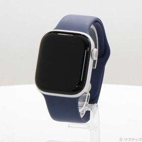(中古)Apple Apple Watch Series 10 GPS 42mm シルバーアルミニウムケース デニムスポーツバンド(344-ud)