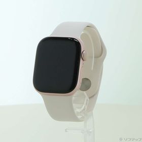 (中古)Apple Apple Watch Series 10 GPS 42mm ローズゴールドアルミニウムケース ライトブラッシュスポーツバンド(258-ud)