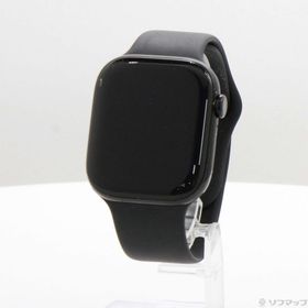 (中古)Apple Apple Watch Series 10 GPS 46mm ジェットブラックアルミニウムケース ブラックスポーツバンド(344-ud)