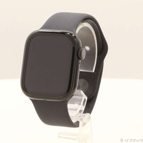 (中古)Apple Apple Watch Series 10 GPS 42mm ジェットブラックアルミニウムケース ブラックスポーツバンド(198-ud)
