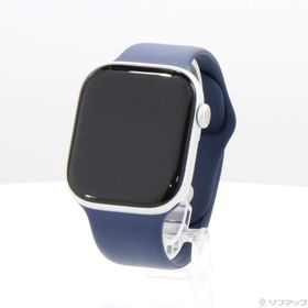 (中古)Apple Apple Watch Series 10 GPS + Cellular 46mm シルバーアルミニウムケース デニムスポーツバンド(352-ud)