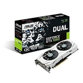 【中古】「非常に良い」ASUSTek NVIDIA GeForce GTX1060搭載ビデオカード オーバークロック メモリ6GB DUAL-GTX1060-O6G