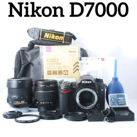 Nikon D7000 Wi-Fiスマホ転送OK 高倍率ダブルレンズ ショット少