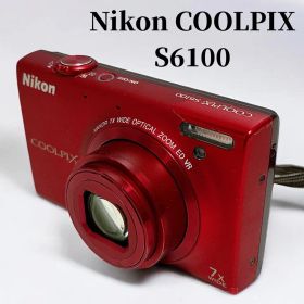 美品 二コン Nikon COOLPIX S6100 レッド