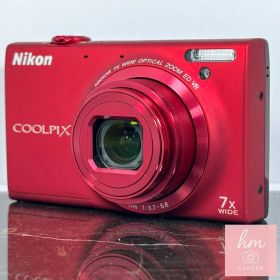◯Nikon COOLPIX S6100 レッド 1610万画素 光学7倍ズーム 広角28mm タッチパネル ニッコールレンズ コンパクトデジタルカメラ ニコン クールピクス