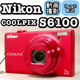 Nikon COOLPIX S6100❤️動作確認済 スマホ転送 ニコン レッド