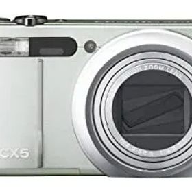 【中古】 RICOH リコー ハイブリッドAFシステム 光学10.7倍ズーム CX5 グリーンシルバー CX5GS