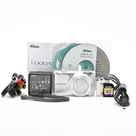 ＜美品＞ Nikon COOLPIX S6400 クリスタルシルバー S6400SL｜タッチパネル液晶｜光学12倍ズーム｜コンパクトデジタルカメラ｜動作良好｜外観きれい｜4GB SDカード付属