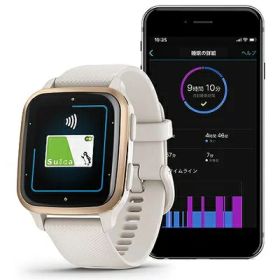 【中古】 ガーミン(GARMIN) Venu Sq 2 Music Ivory/Peach Gold【日本正規品】