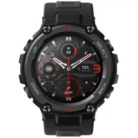 Amazfit T-Rex Pro スマートウォッチ 日本語 防水 10ATM アマズフィット 腕時計 本体 ブラック 黒 GPS 筋トレ 登山 ランニング 心拍数 睡眠 ストレス 通知 メンズ スポーツ アウトドア 水泳 歩数計 高性能 バッテリー長持ち スマートウオッチ