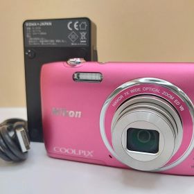 Nikon COOLPIX S3500 Pink 20.1MP 7x ズーム デジタルカメラ 充電器付き 20260513