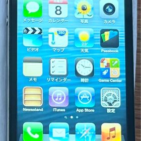 【希少 iOS6.1.3】iPhone4s ブラック 16GB ※液晶不具合あり