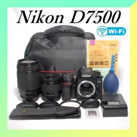 ✨Nikon D7500✨Wレンズ✨ショット数6,645✨超望遠付✨一眼レフ
