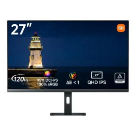 シャオミ Xiaomi モニターA27Qi 2026 ディスプレイ 27インチ フルHD 2K QHD画質 2560x1440 120Hz 100%広色域 300nitsの高輝度 DCI-P3 95% 8ビット DC減光低ブルーライト アイケア IPSパネル VESAマウント対応 202