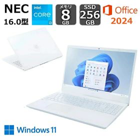 【展示品】 NEC ノートパソコン LAVIE N16 16.0型/ Core i3 1215U/ メモリ 8GB 16GB/ SSD 256GB/ Windows 11/ Wi-Fi 6E/ WEBカメラ/ DVDドライブ/ Office付き/ パールホワイト