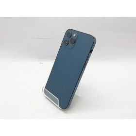 【中古】Apple au 【SIMロック解除済み】 iPhone 12 Pro 128GB パシフィックブルー MGM83J/A【道玄坂】保証期間1ヶ月【ランクC】