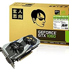 【中古】玄人志向 ビデオカードGEFORCE GTX 1060搭載 GF-GTX1060-3GB/OC/DF