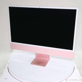 〔中古〕Apple(アップル) 〔展示品〕 iMac 24-inch Mid-2021 MGPM3J／A Apple M1 8コアCPU_8コアGPU 8GB SSD256GB ピンク 〔26.3 Tahoe〕〔258-ud〕