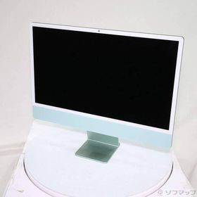 〔中古〕Apple(アップル) iMac 24-inch Mid-2021 MGPJ3J／A Apple M1 8コアCPU_8コアGPU 8GB SSD512GB グリーン 〔12.7 Monterey〕〔198-ud〕