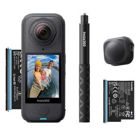INSTA360 アクションカメラ 360°カメラ X4 Air スターターバンドル ［4K対応 / 防水］ グラファイトブラック CINSAAFA-SE03