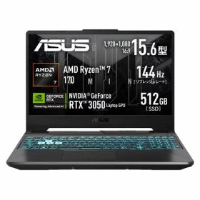 ASUS ゲーミングノートPC TUF Gaming A15 FA506NCQ 15.6インチ RTX 3050 AMD Ryzen 7 170 メモリ 16GB SSD 512GB リフレッシュレート144Hz イルミネートキーボード Windows