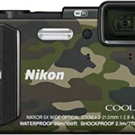 【中古】Nikon デジタルカメラ COOLPIX AW130 カムフラージュグリーン
