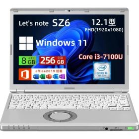 Panasonic Let's note CF-SZ6 第7世代 Core i3 SSD256GB 8GB Win11 Office2019 Webカメラ付き