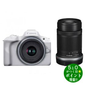◆最大3000円CP＋P3倍！！6/20◆キヤノン カメラ ミラーレス一眼カメラ EOS R50 EOS R50 ダブルズームキット ホワイト Canon【転送不可】
