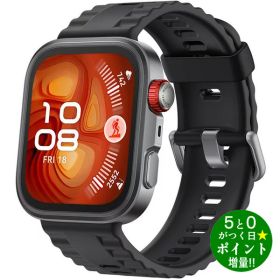 ◆最大3000円CP＋P3倍！！6/20◆ファーウェイ スマートウォッチ GPS ゴルフ機能 心電図 薄型軽量設計 WATCH FIT 4 Pro ブラック HUAWEI【転送不可】