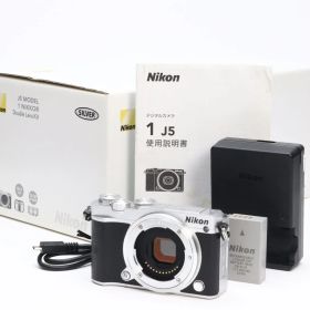 B (並品) Nikon ニコン 1 J5 ボディ シルバー シャッター回数3,554 初期不良返品対応 66-36