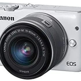 【中古】【非常に良い】Canon ミラーレス一眼カメラ EOS M10 レンズキット(ホワイト) EF-M15-45mm F3.5-6.3 IS STM 付属 EOSM10WH-1545ISSTMLK