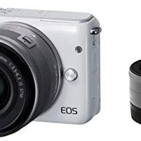 【中古】「非常に良い（無料延長保証）」Canon ミラーレス一眼カメラ EOS M10 ダブルレンズキット(ホワイト) EF-M15-45mm F3.5-6.3 IS STM EF-M22mm F2 STM 付属 EOS