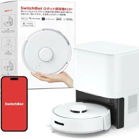 SwitchBot ロボット掃除機 K10+ 強力吸引 水拭き 禁止エリア 静音設計 遠隔操作 自動充電 落下防止 2.4GWi-Fi スイッチボット Alexa Google Home IFTTT Siriに対応