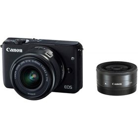 Canon EOS M10 ダブルレンズキット ブラック 良品 動作確認済み 1ヶ月保証付 小型軽量 ミラーレス