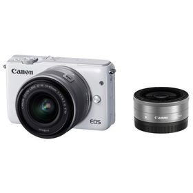 【中古】Canon ミラーレス一眼カメラ EOS M10 ダブルレンズキット(ホワイト) EF-M15-45mm F3.5-6.3 IS STM EF