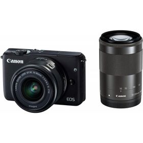 Canon EOS M10 ダブルズームキット ブラック 良品 動作確認済み 1ヶ月保証付 小型軽量 ミラーレス