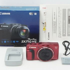 美品 Canon キヤノン PowerShot SX710 HS コンパクトデジタルカメラ レッド 元箱付 260605e