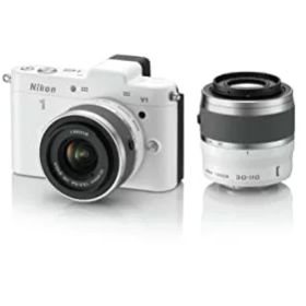 【中古-非常に良い】 Nikon ニコン ミラーレス一眼カメラ Nikon ニコン 1 (ワン) V1 (ブイワン) ダブルズームキット ホワイト N1 V1WZ WH
